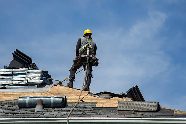 Professional Gutter Installation technician working in Bennington, NE